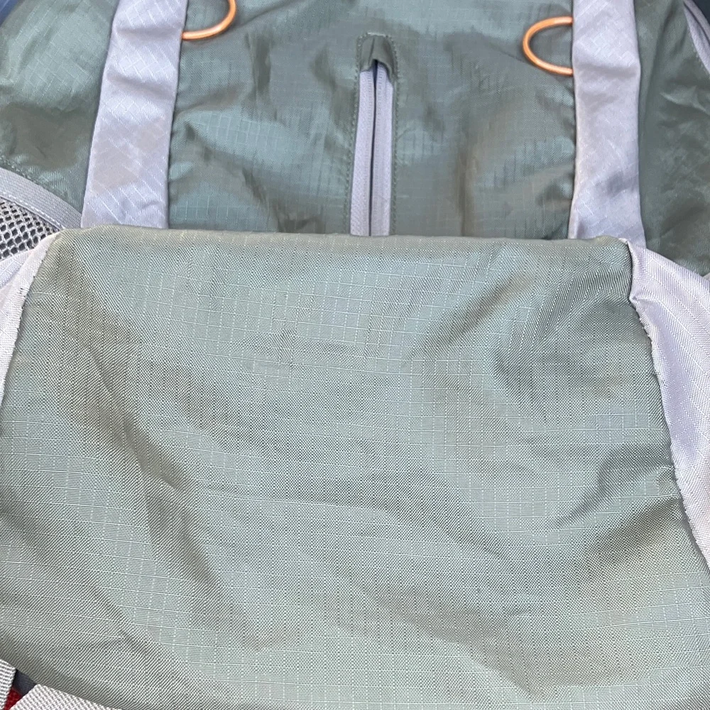 Eddie Bauer Green and Light Gray Daypack with Orange Accents